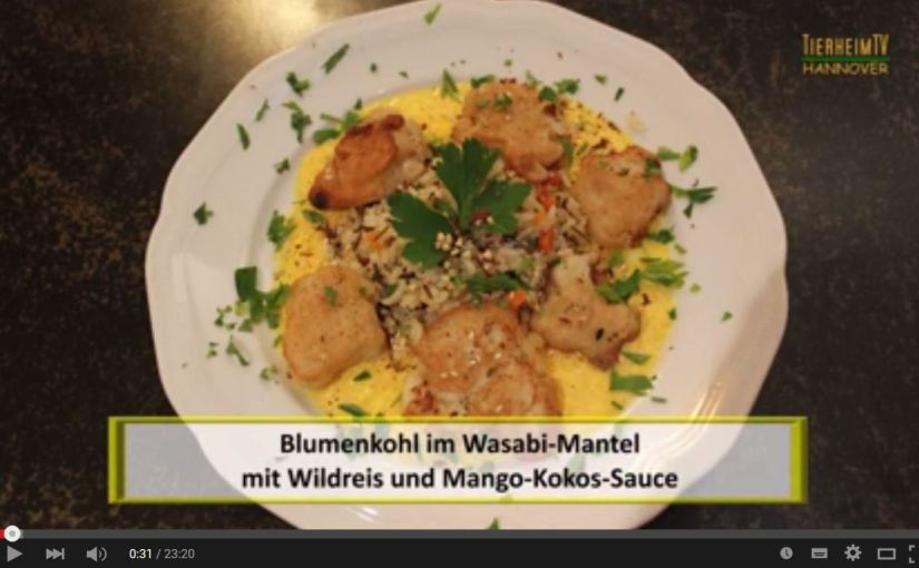 Blumenkohl im Wasabimantel mit Wildreis und Mango-Kokos-Sauce Reis Rezept